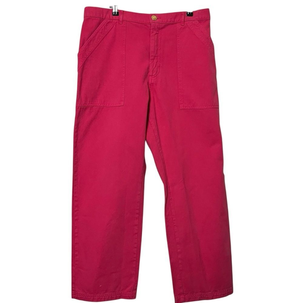 Big Bud Press Work Pants Womens Large Hot Pink Cotton High Rise Straight Leg - Picture 2 of 13